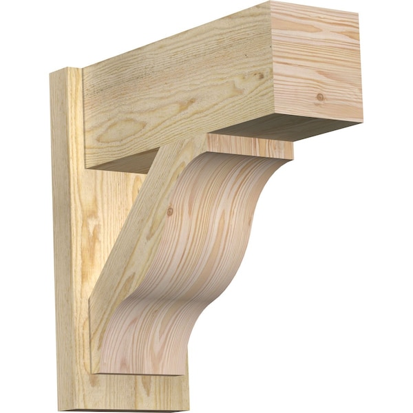Ekena Millwork Funston Block Rough Sawn Outlooker, Douglas Fir, 8"W x 20"D x 20"H OUT08X20X20FST05RDF - main
